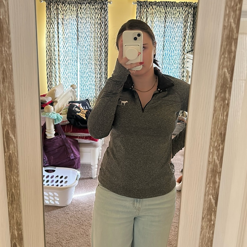 PINK grey workout jacket